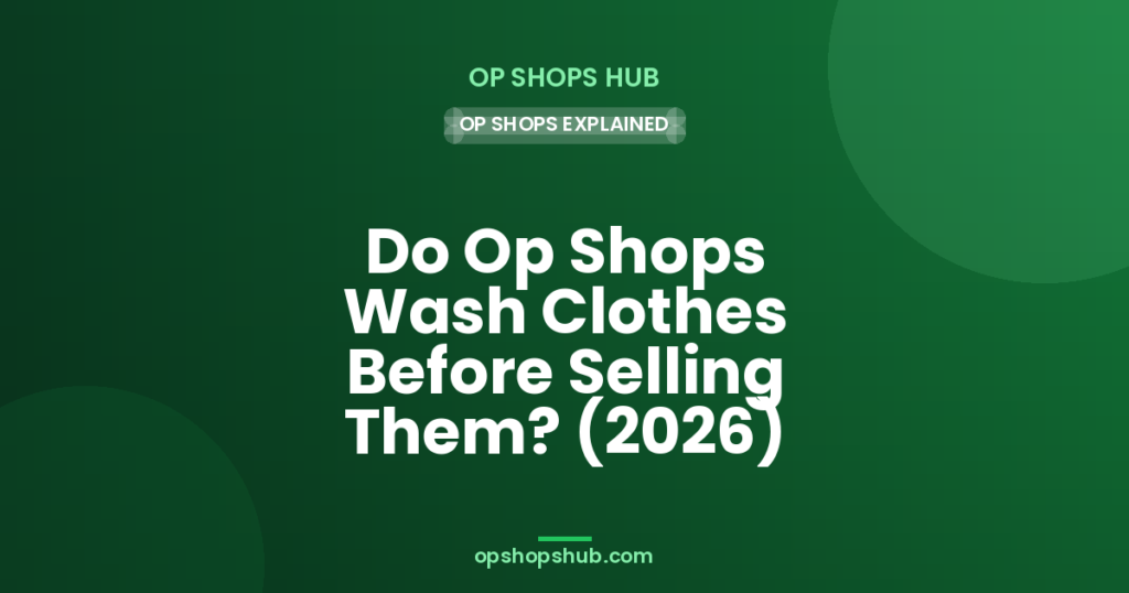 Do Op Shops Wash Clothes Before Selling Them? (2026)